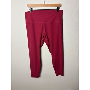 Lululemon Align Ribbed High-Rise Pant 25" Pomegranate? Leggings Size 14